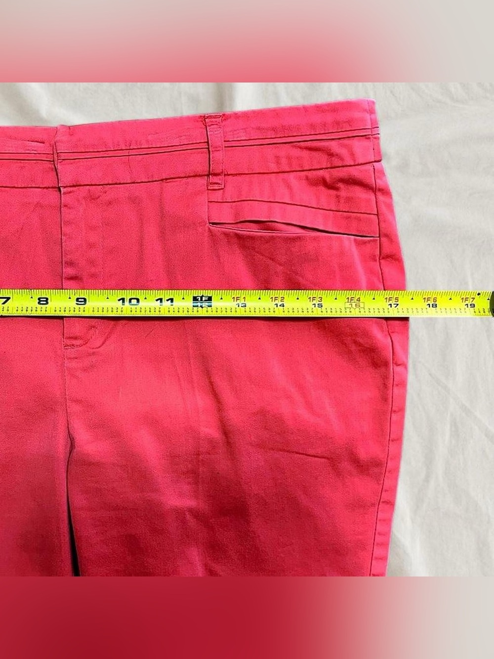 Relativity Coral/Salmon Straight Leg Capri Pants, Size 8P - Picture 5 of 7